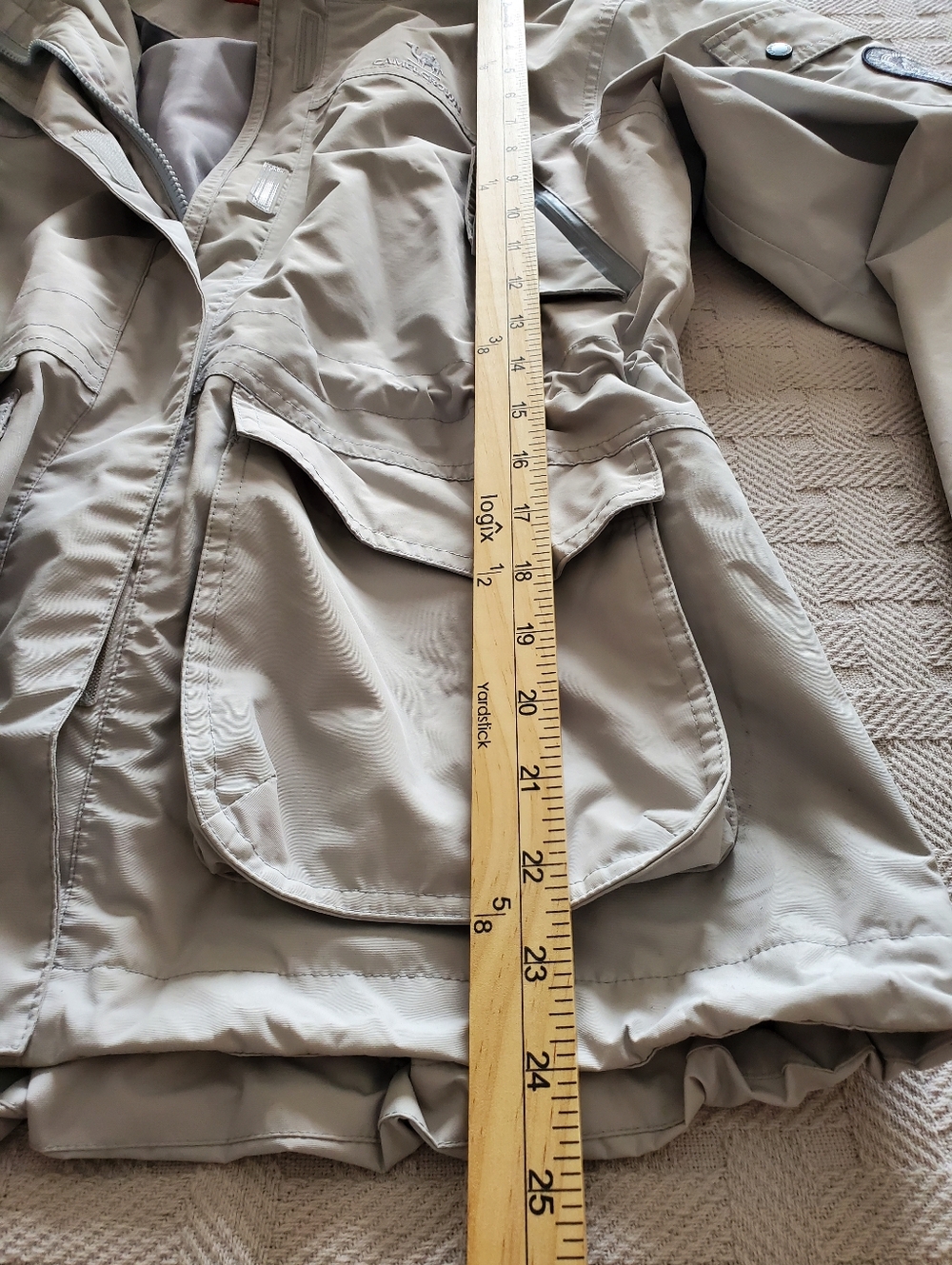 CAMEL CROWN Waterproof Shell Jacket Windbreaker Light Gray - Picture 12 of 16